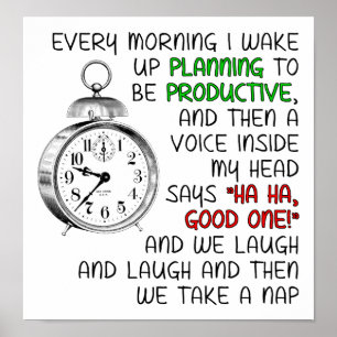 Productivity Nap Funny Poster