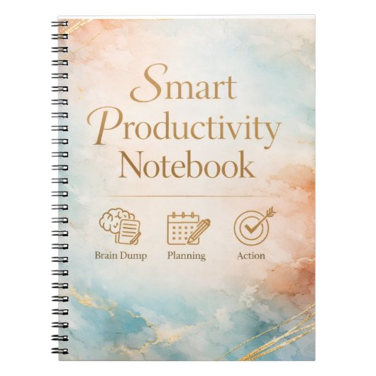 Productivity Notebook Planning & Action Journal Notitieboek (Voorkant)