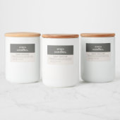 Productkaartenlabel Voedselcontainer Etiket (Flessen)