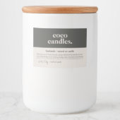 Productkaartenlabel Voedselcontainer Etiket (Voorkant)