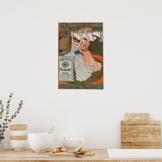  productlabel Art Pearline Modern Cleanser Poster (Keuken)