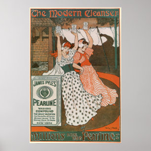 productlabel Art Pearline Modern Cleanser Poster