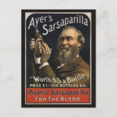  productlabel, Ayer's Sarsaparilla-Drink Briefkaart (Voorkant)