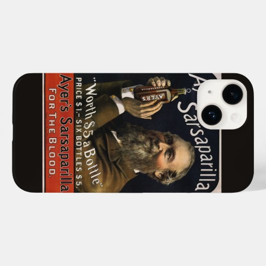 productlabel, Ayer's Sarsaparilla-Drink Case-Mate iPhone Case (Achterkant (horizontaal))
