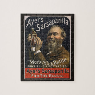  productlabel, Ayer's Sarsaparilla-Drink Legpuzzel