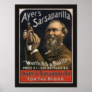  productlabel, Ayer's Sarsaparilla-Drink Poster