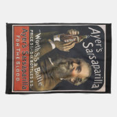  productlabel, Ayer's Sarsaparilla-Drink Theedoek (Horizontaal)