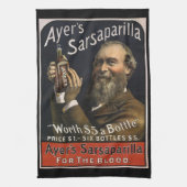  productlabel, Ayer's Sarsaparilla-Drink Theedoek (Verticaal)