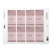 Productlabel Chic Roos Gold Marble Candle Etiket (Full Sheet)