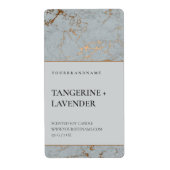 Productlabel Chic Sage Gold Grey Marble Candle Etiket (Voorkant)