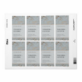 Productlabel Chic Sage Gold Grey Marble Candle Etiket (Full Sheet)