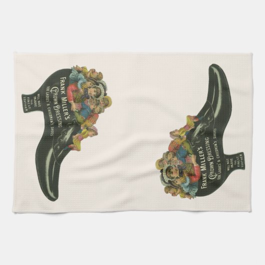  productlabel, Frank Miller's graafmachine Pools Theedoek (Horizontaal)