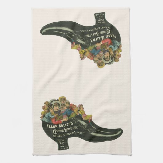  productlabel, Frank Miller's graafmachine Pools Theedoek (Verticaal)