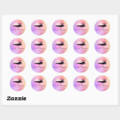 Productlabel Girly Pastel Rainbow Lash Cleanser Ronde Sticker (Vel)