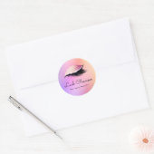Productlabel Girly Pastel Rainbow Lash Cleanser Ronde Sticker (Envelop)