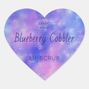 Productlabel holografische lip-scrub hart sticker