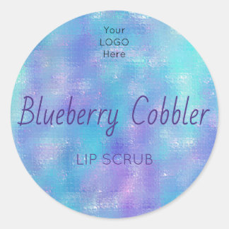 Productlabel holografische lip-scrub ronde sticker