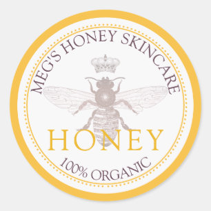 Productlabel Honing Skincare Ronde Sticker