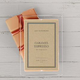 Productlabel Klassieke grijze rand Kraft toevoegen Wijn Etiket