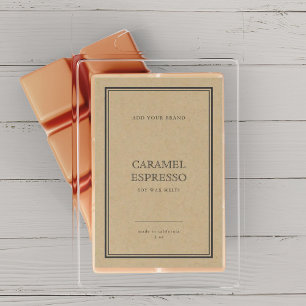 Productlabel Klassieke grijze rand Kraft toevoegen Wijn Etiket