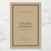 Productlabel Klassieke grijze rand Kraft toevoegen Wijn Etiket (Enkel label)