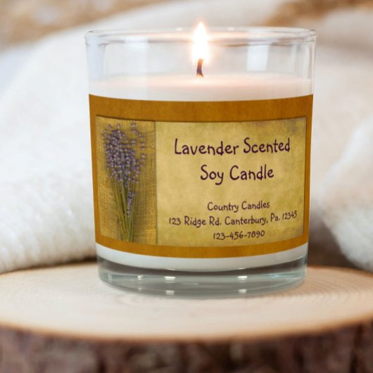 Productlabel lavendel Candle Etiket