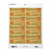 Productlabel Maple Leaves Maple Syrup Etiket (Full Sheet)