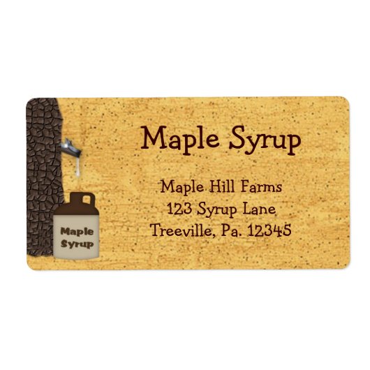 Productlabel Maple Syrup Etiket (Voorkant)