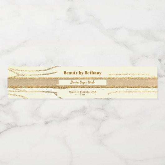 Productlabel Moderne goudfolie Waterfles Etiket (Enkel label)