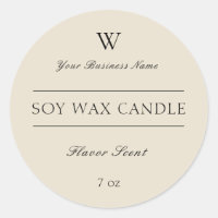 Productlabel Monogram Chic Beige Candle Spa