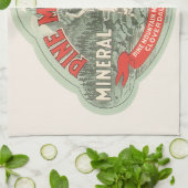  productlabel, pijnbergmineraalwater theedoek (Gevouwen)