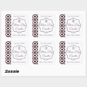 Productlabel Roze & Zwarte Geometrische Kandle Vierkante Sticker (Vel)