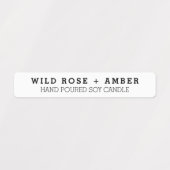 Productlabel Tamper Proof Black en White Candle Labels (Design 1)