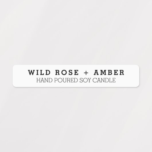 Productlabel Tamper Proof Black en White Candle Labels (Design 1)