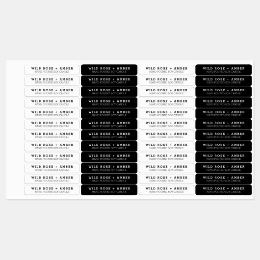 Productlabel Tamper Proof Black en White Candle Labels (Vel)