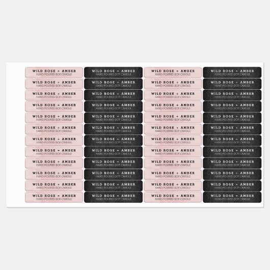 Productlabel Tamper Proof Black en White Candle Labels (Vel)