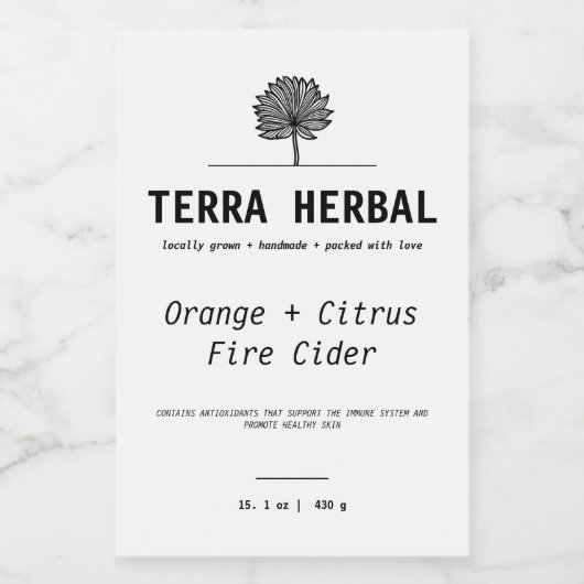 Productlabel voor landbouwers voedselcontainer etiket (Enkel label)