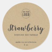 Productlabel voor Logo en schrijfmachines toevoege Ronde Sticker (Voorkant)