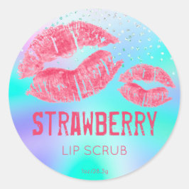 Productlabel voor pasta Shimmer Lip Scrub Ronde Sticker
