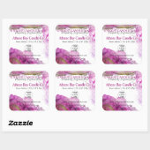 Productlabel Whispy Alcohol Ink Candle Vierkante Sticker (Vel)