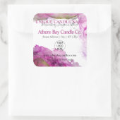 Productlabel Whispy Alcohol Ink Candle Vierkante Sticker (Tas)