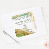 Productlabel Whispy Alcohol Ink Candle Vierkante Sticker (Envelop)