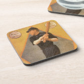  productlabelkunst, Boston Garter voor sokken Onderzetter (Linkerzijde)