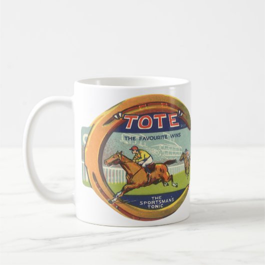  productlabelkunst, Tas Sportman's Tonic Koffiemok (Links)