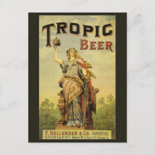  productlabelkunst, Tropische bier Gladiator Briefkaart