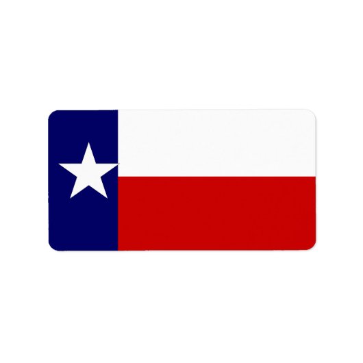Productlabels Texas Lone Star Flag State Design Etiket (Voorkant)