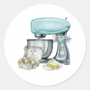 Productlabels voor bakkerijproducten Waterverf Ronde Sticker