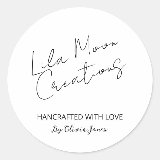 Productlabels voor bedrijfsnaam ronde sticker (Voorkant)