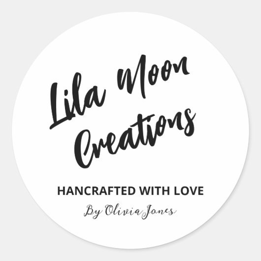 Productlabels voor bedrijfsnaam ronde sticker (Voorkant)