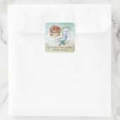 Productlabels voor gebak Waterverf Vierkante Sticker (Tas)